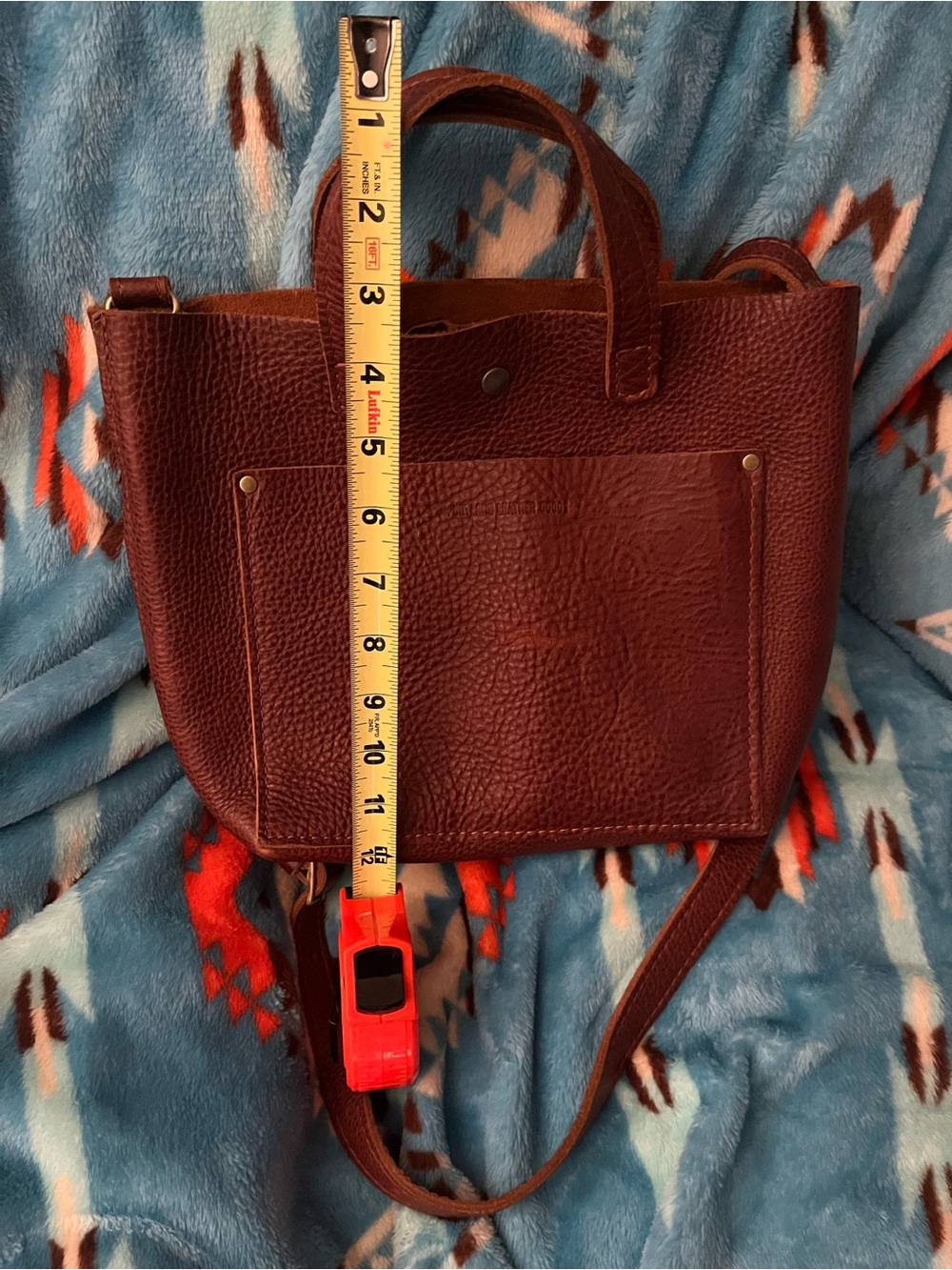 Portland Leather Nutmeg Pebbled Leather Tote - Picture 6 of 6